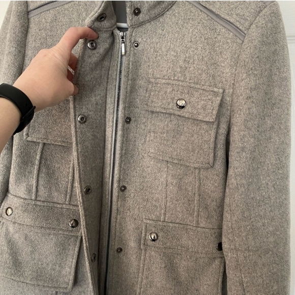 Calvin Klein Wool Military Jacket Size 4 - Picture 4 of 11